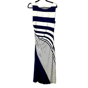 Soft Surroundings Vela Infinity Dress Blue & White Stripe Sleeveless Size M GUC